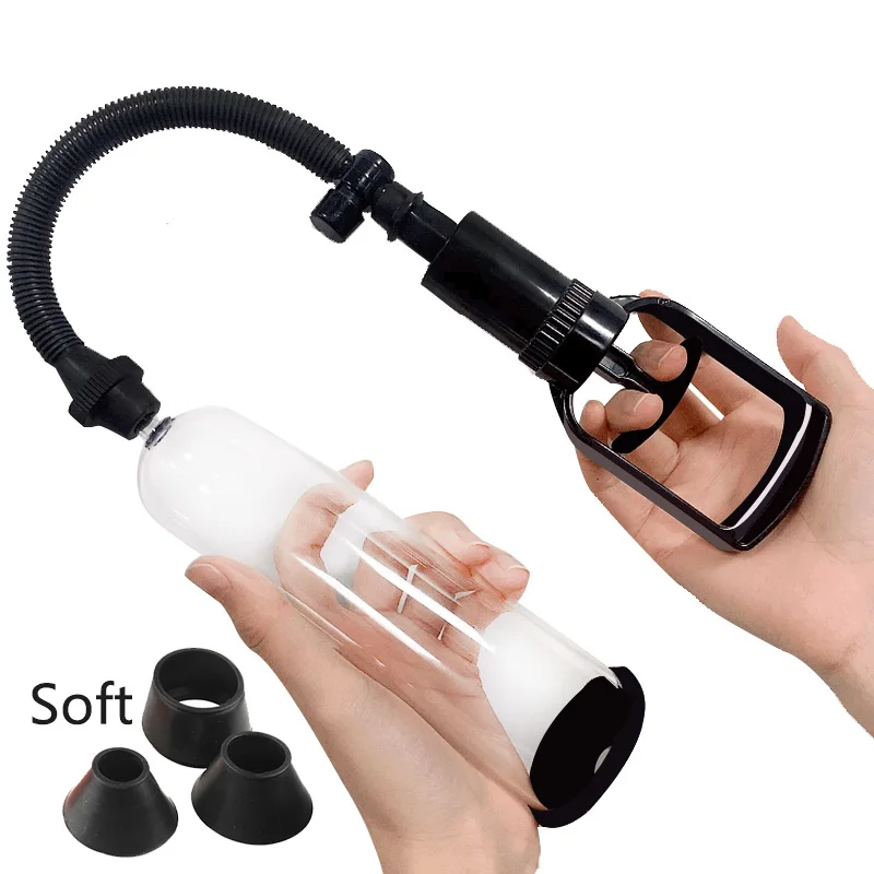 Penis Pump Sex Toys Men Penis Extender Enlargement Delay Lasting Trainer Cock Dick Growth Vacuum Pump for Adult Penis Expand