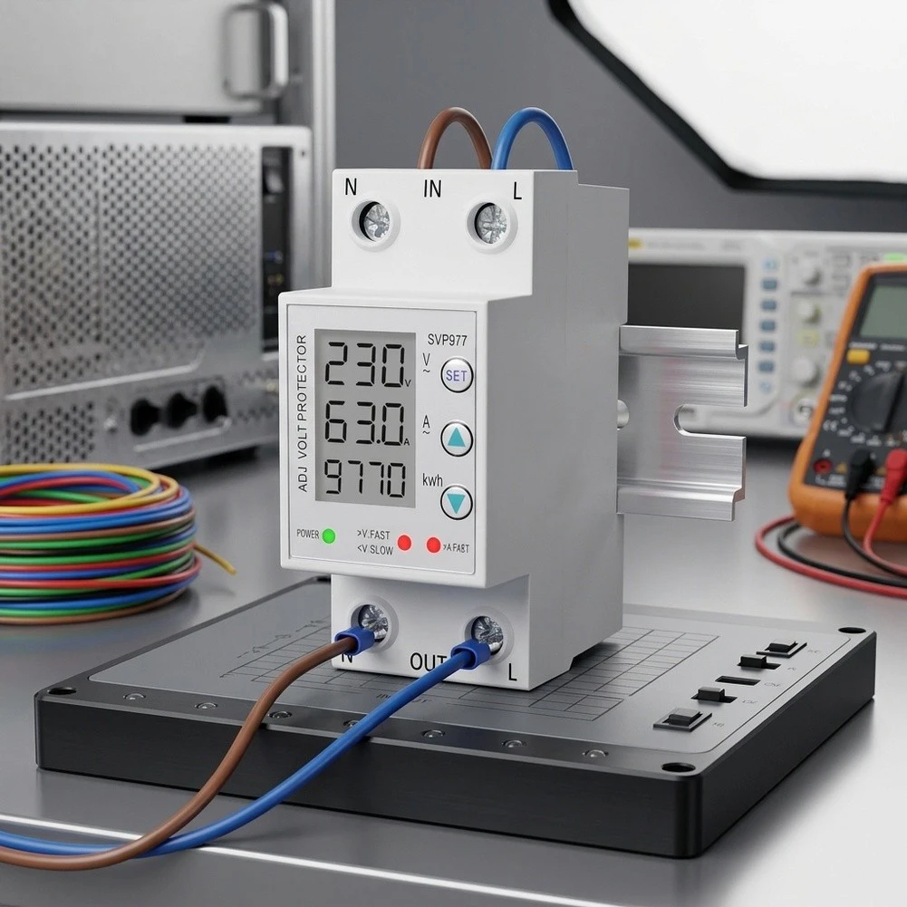 Digital for Smart Circuit Breaker 80A Rated with Simultaneous Voltage Current and kWh Readings for 220VAC Applications