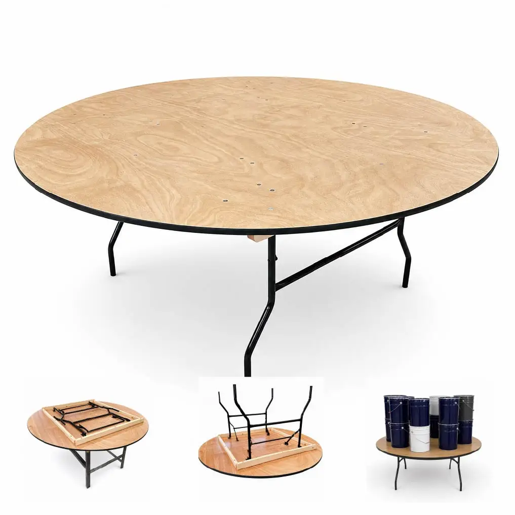 Modern Wood Dining 60/72 Inch Tables Outdoor Rectangular and Round Folding Banquet for Wedding Hotel Villa Bedroom