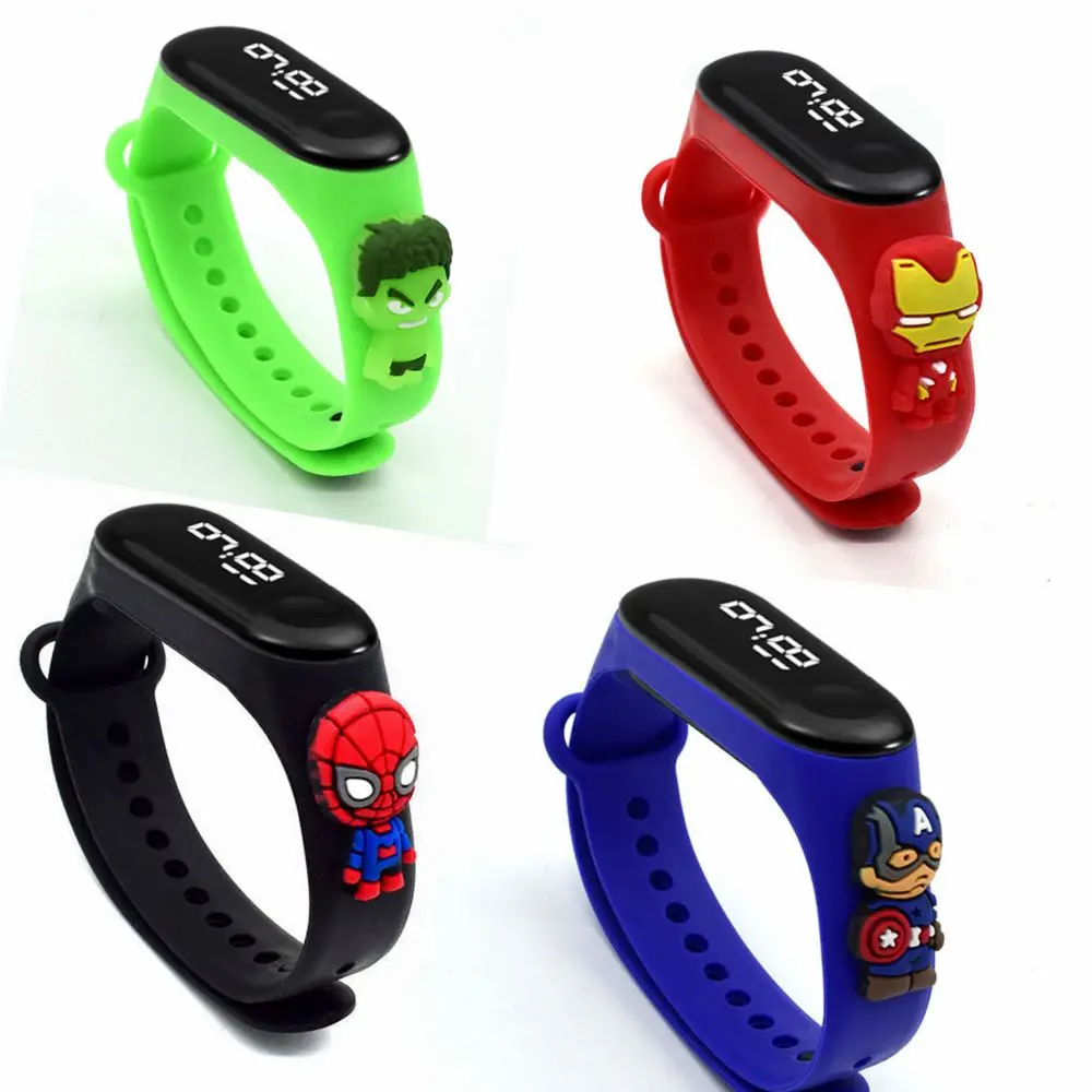 Disney Children's Watch Fashion Cartoon Watches Electronic Digital LED Display Watches Waterproof Holiday Gift Kids Watches