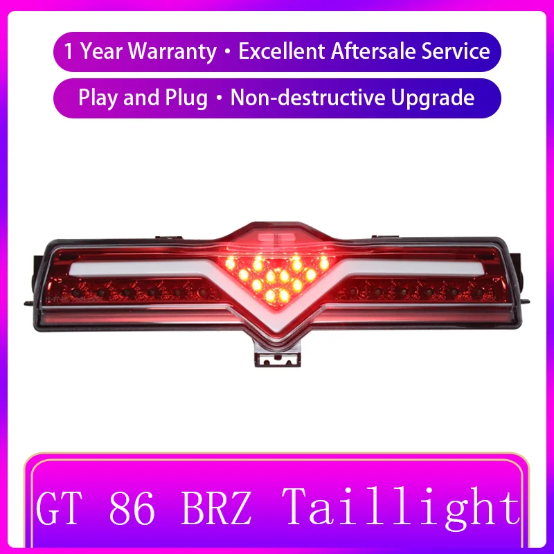 2 PCS Auto Car Lights For Toyota GT 86 BRZ 2012-2020 Tail Lamp Dynamic Highlight DRL Taillight LED Turn Signal Tool Accessories