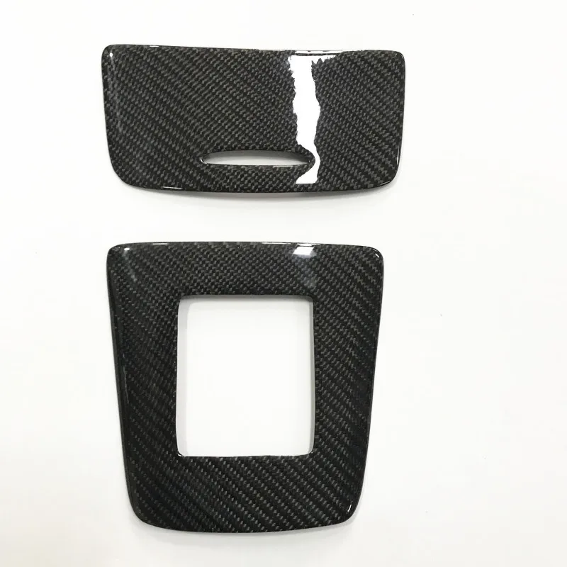 Real Dry Carbon Fiber Car Gear Box Panel Surround Trim Car Accessories Fit For Mercedes-Benz A45 CLA45 GLA45 AMG 2014-2016