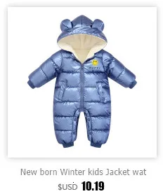 Winter Warm Down Jackets Boys Thicken Jumpsuit Parka Overalls Baby Toddler Girl Clothes Kids Snowsuit Children Clothing Set 2pcs