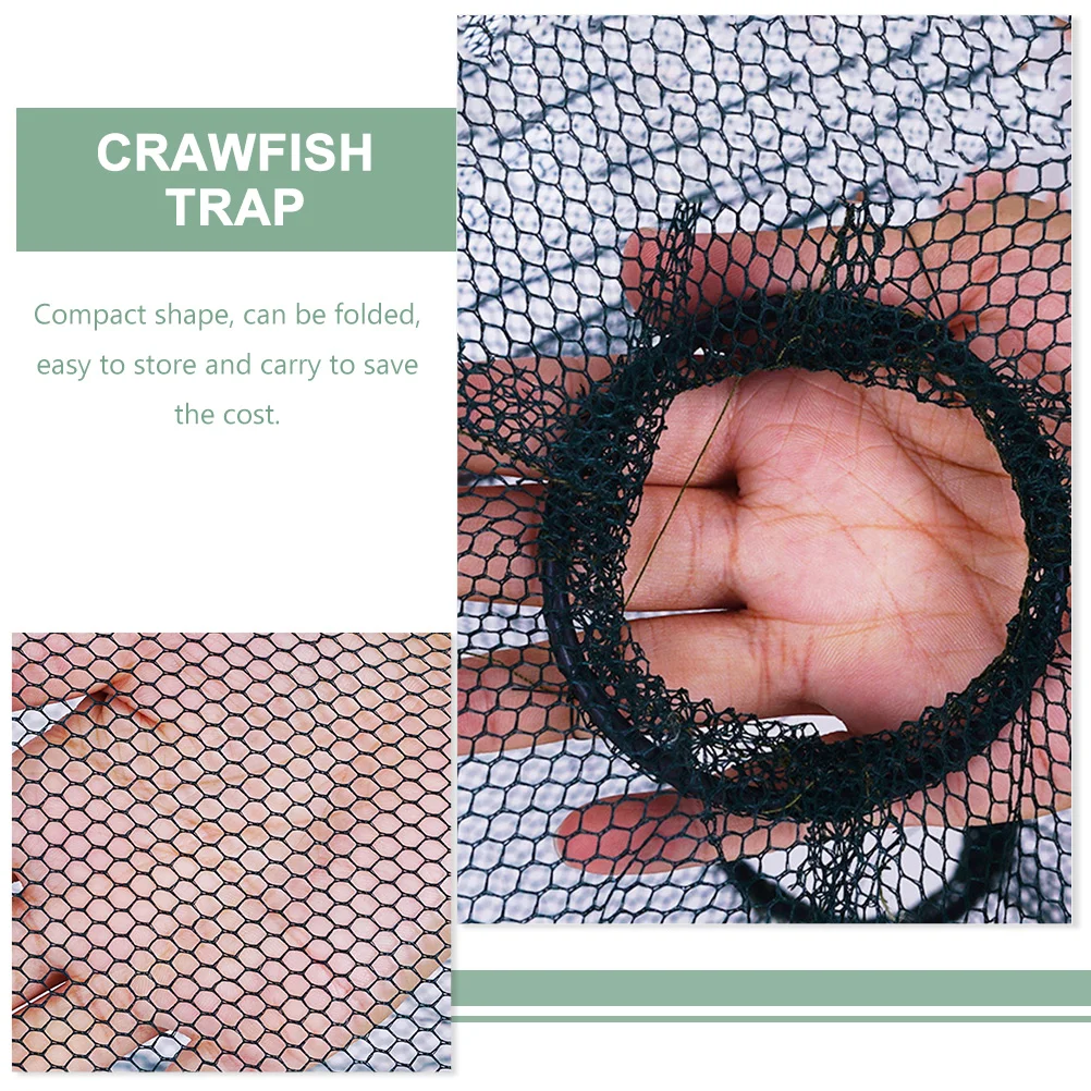 4 Pcs Portable Shrimp Net Crayfish Throwing Crab Meshes for Blue Crabs Lobster Fishing Miss Fishnets