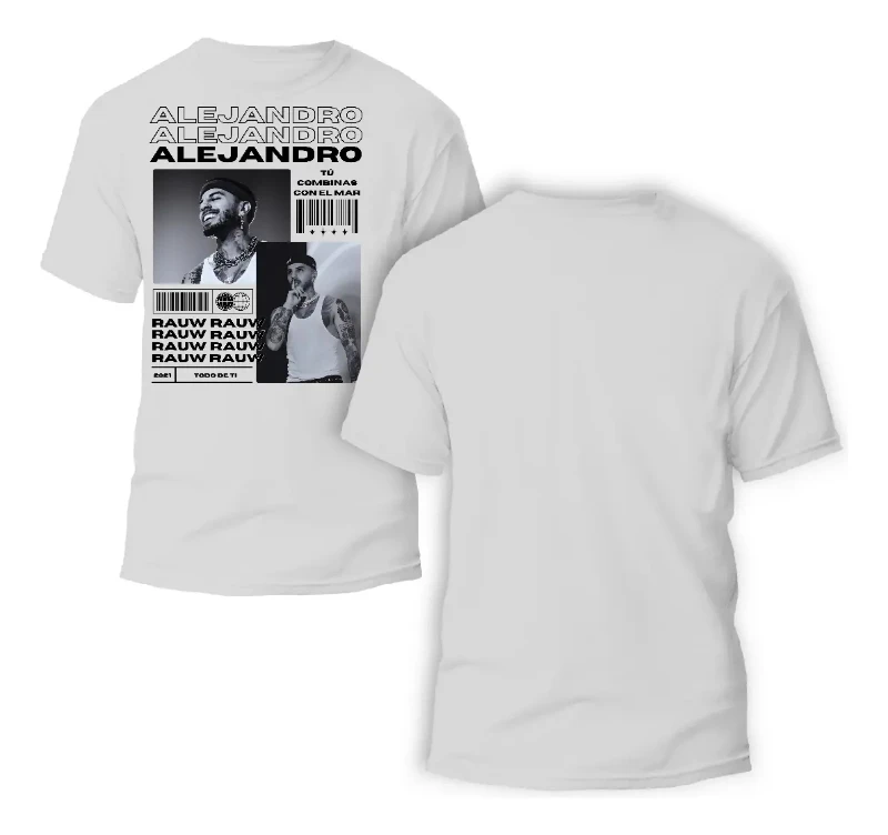 Men's Vintage Reggaeton Style Cotton T-shirt Music Artist Inspired Graphic Short Sleeve Tops 2026 new