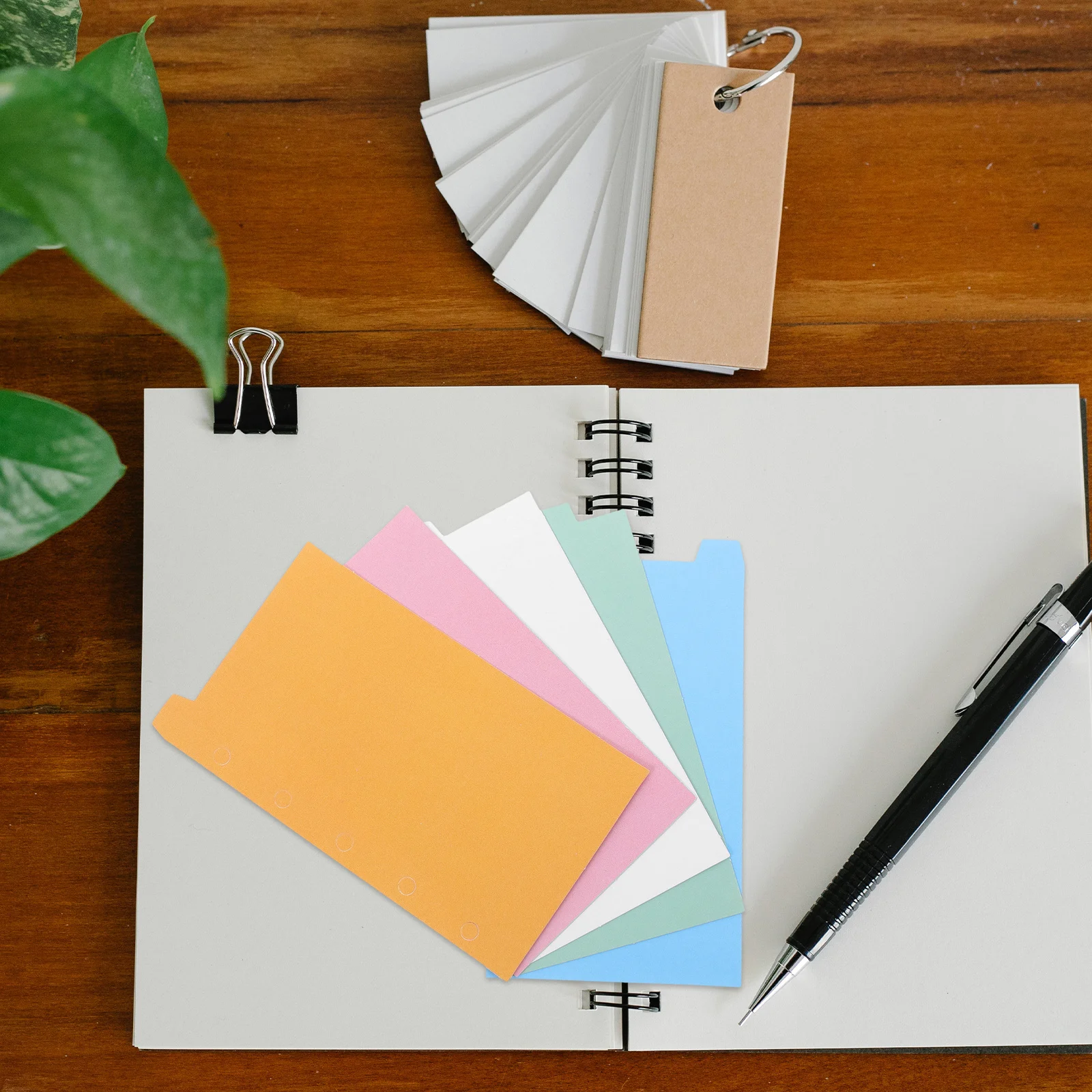 

2Sets Paper Binder Dividers Notebook Tabs Index Markers for Efficient Document Classification Loose-Leaf Page Markers