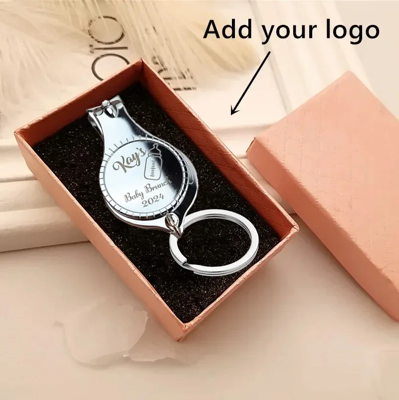 20/100pcs Personalized Wedding Gifts Souvenirs For Guests Custom Keychain Favors Party Gift Multifunctional Opener/Nail Clippers