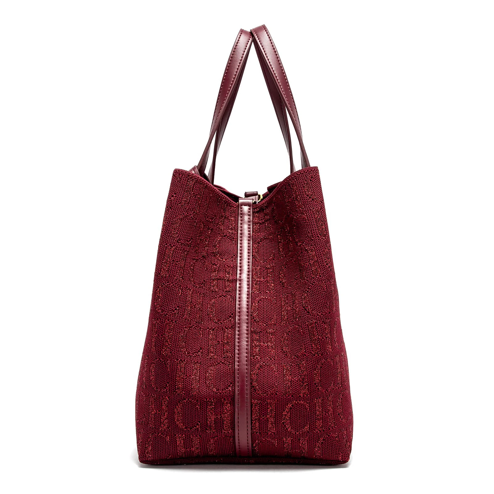 Bolso de Mano de Gran Capacidad para Mujer, Tejido, con Estampado de Letras, Ideal para Viajes y Compras