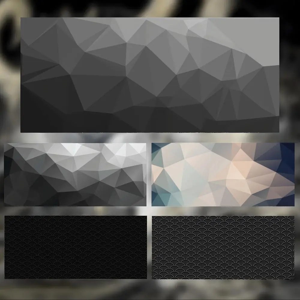 Simple Classic Art Black and white Gray Mouse Pad Large Thick Desk Pad Stitched Edges Gaming Mouse Mat for PC