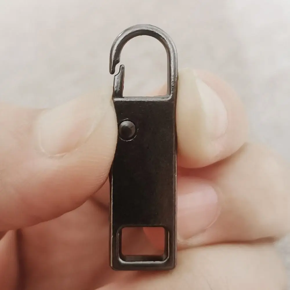 5 Stuks Metalen Ritssluiting Trekker Vervangende Tab Rits Schuifregelaars Hoofd Rits Hoofd Afneembare Rugzakken Portemonnees Reparatie Naaien Accessoires