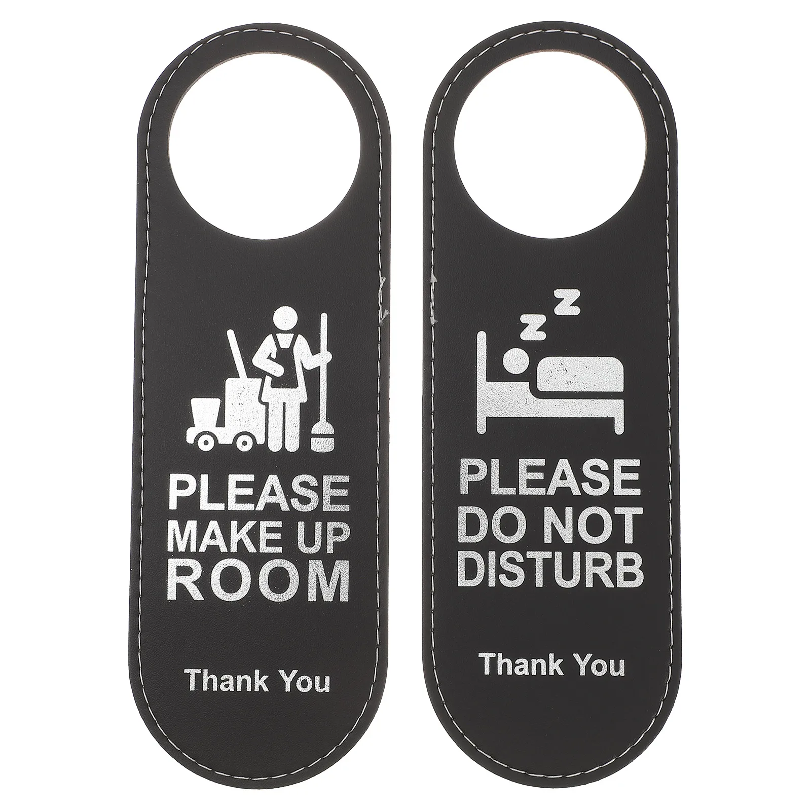 

2Pcs Door Hanging Signs High Quality Elegant Special Hotel Bar Mall Decorative Warning Not Disturb Easy Hang Modern Door