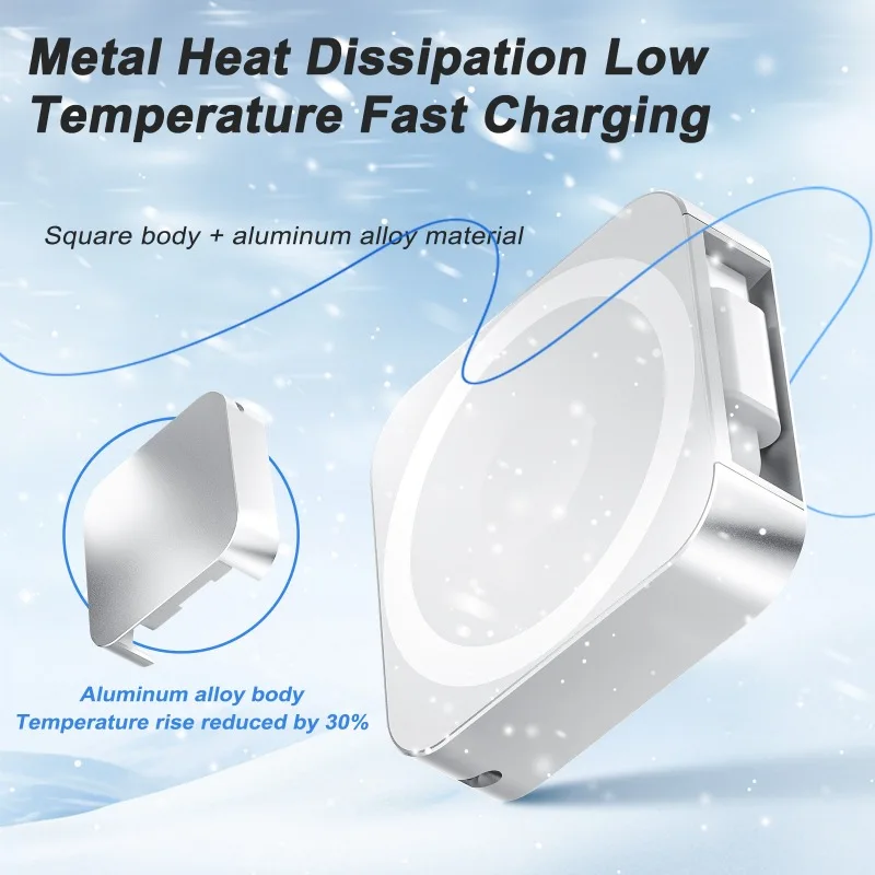 

3 in 1 Retractable Magnetic Wireless Charger 15W Fast Charging Aluminum Alloy Low Heat Dock for MagSafe iPhone iWatch AirPods