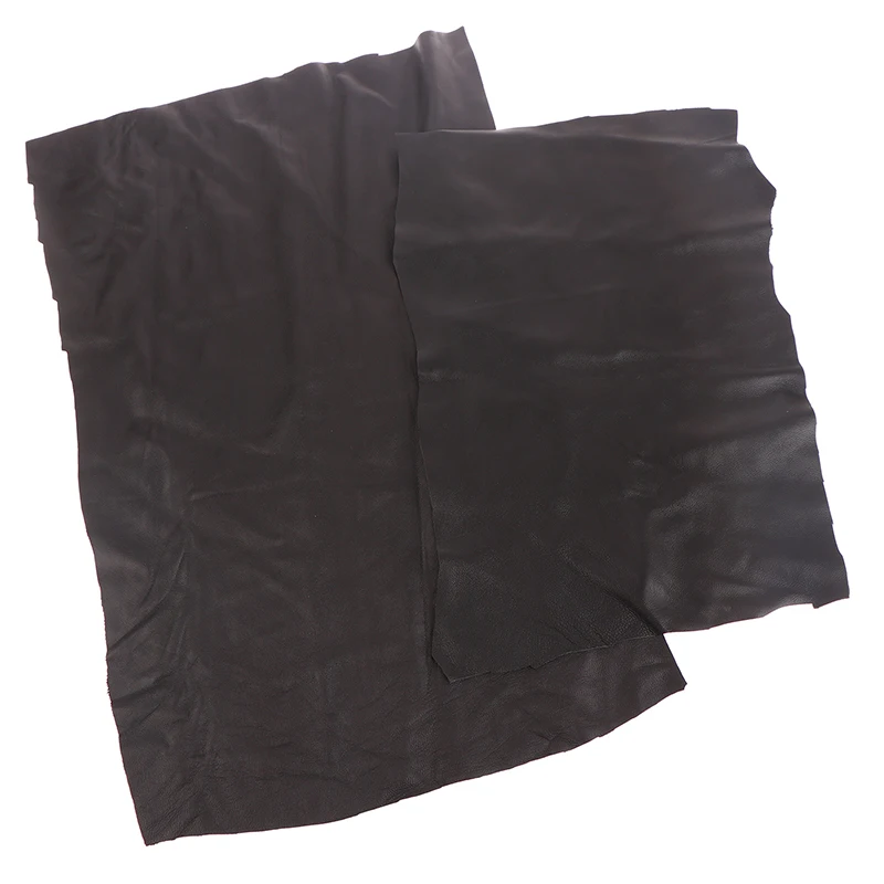 Practical 20x30/30x40cm Black Soft Genuine Leather Fabric Sheet Real Goat Skin Piece Sewing Leather Material Thickness 0.6mm