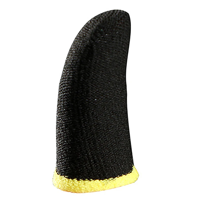 Manchons de doigts en fibre de carbone pour jeux mobiles PUBG, écran tactile, 18 broches, noir et jaune, 12 pièces