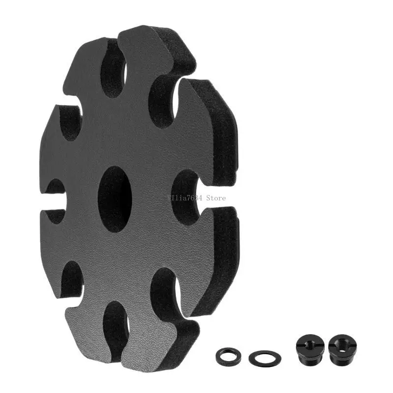  Microphone Stand Round Tray Attachment holds up to 8 Mics On Stage Organizers