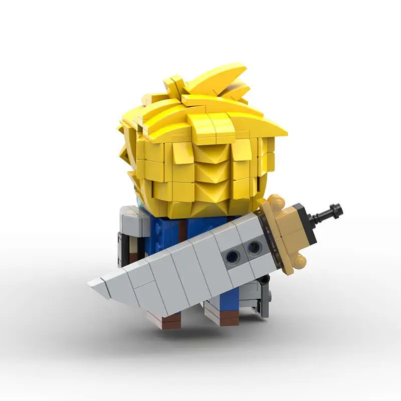 

CLassic Last Fantasyed Game Series Anime Character Building Blocks Claude Sapphirus Assembly Model Puzzle Toy Kids Fans Gift