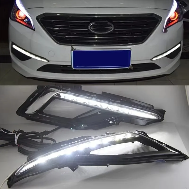 

For Sonata 9 2015 2016 2017 Front Bumper Fog Lamp Cover Cover Frame Fog Light Grill Car Fog Light Cover Grille