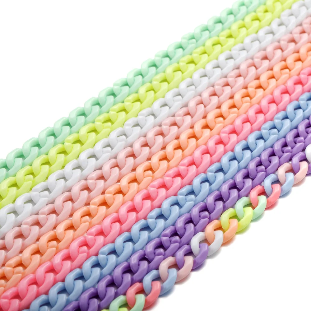 

20/50/100Pcs Multi Acrylic Twisted Chains Assembled Parts Beads For Jewelry Making DIY Bracelet Necklace Earrings Accessories