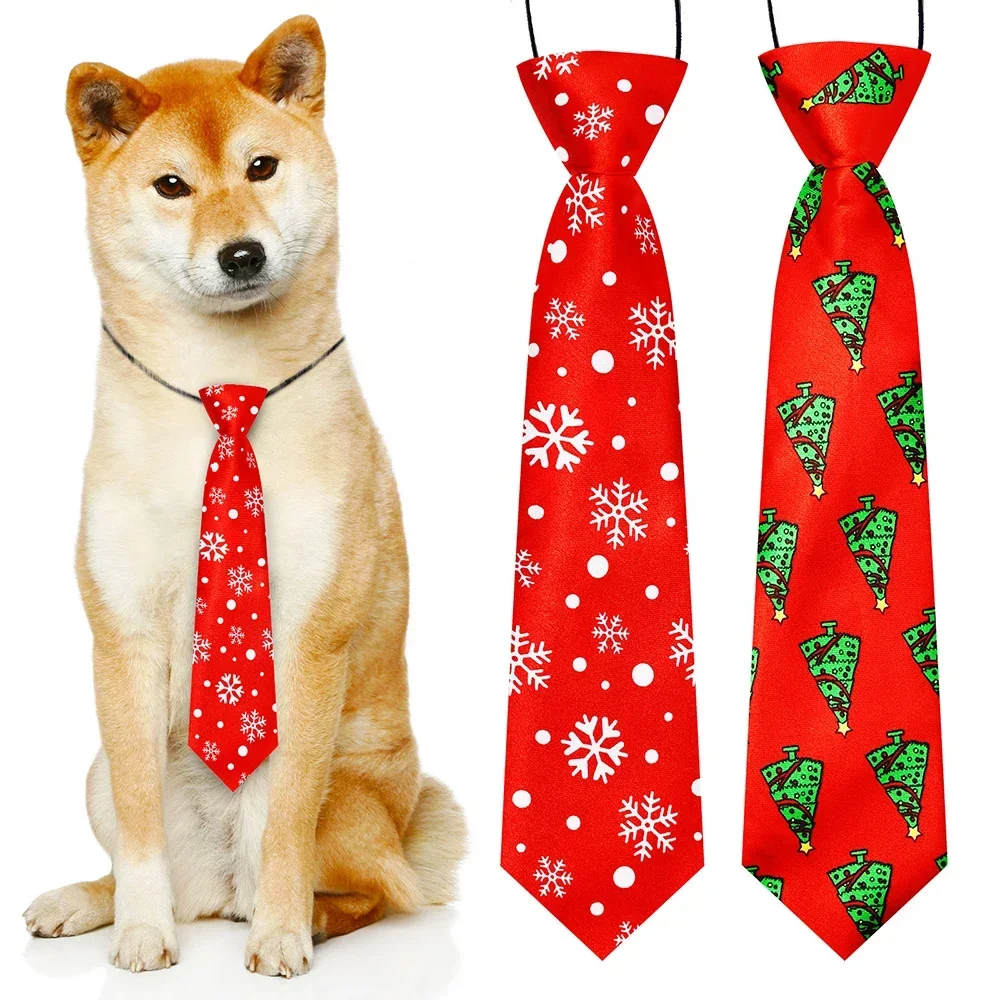 50PCS Wholesale Christmas Decorate Dog Bowties Dog Cat Collalrs Christmas Grooming Pet Neckties Bandana Small Large Dog Supplies