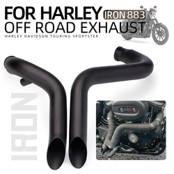 Sportster XL883 Bike Exhaust System Custom Forward Control Kit Motorcross Escape Manifold For Harley Softail Sportster 883 1200