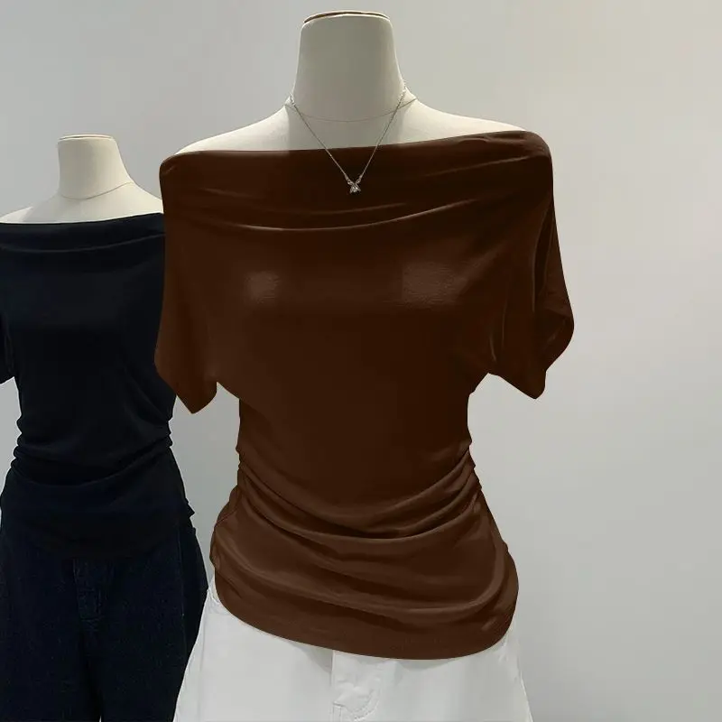 Summer Women's Slim Fit Multi Style Casual Fashion Short Sleeved T-shirt Basic… - Image 5