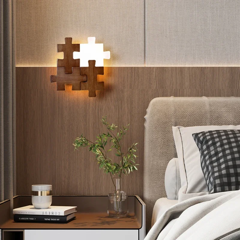 Nordic creative LED wall lights building block puzzle wall lights living room decoration wall lights bedroom lighting fixtures