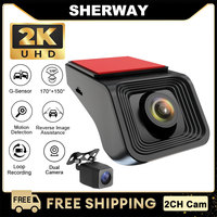 2K Car DVR Dual Camera Dash Cam Wifi Car Video Recorder Dash Camera WDR G Sensor Night Vision 24h Parking Monitor Mini Dashcam