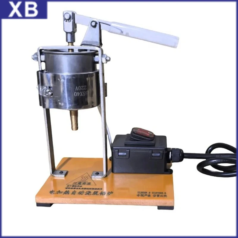 220V Casting Lead Furnace Lure Sinker Mold Automatic Feeding Tin Furnace Lever-Type Lead Furnace Lure Weight Casting Making Tool