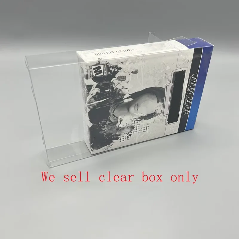 Caja transparente transparente para PS4 for Life is Strange: Before The Storm caja protectora de almacenamiento de colección de plástico PET