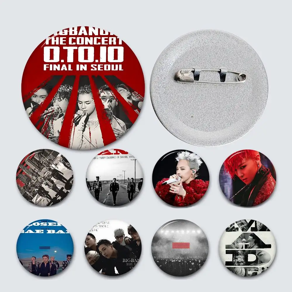 BIGBANG Anime Brooches Tinplate Pin Button Custom Anime Role Old-school Brooch Cartoon Collar Badge Jewelry Gift Fans