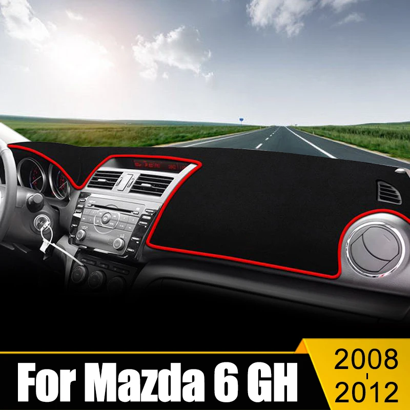 

Car Dashboard Cover Avoid Light Pad Sun Shade Anti-UV Carpets Non-Slip Mats Accessories For Mazda 6 GH 2008 2009 2010 2011 2012