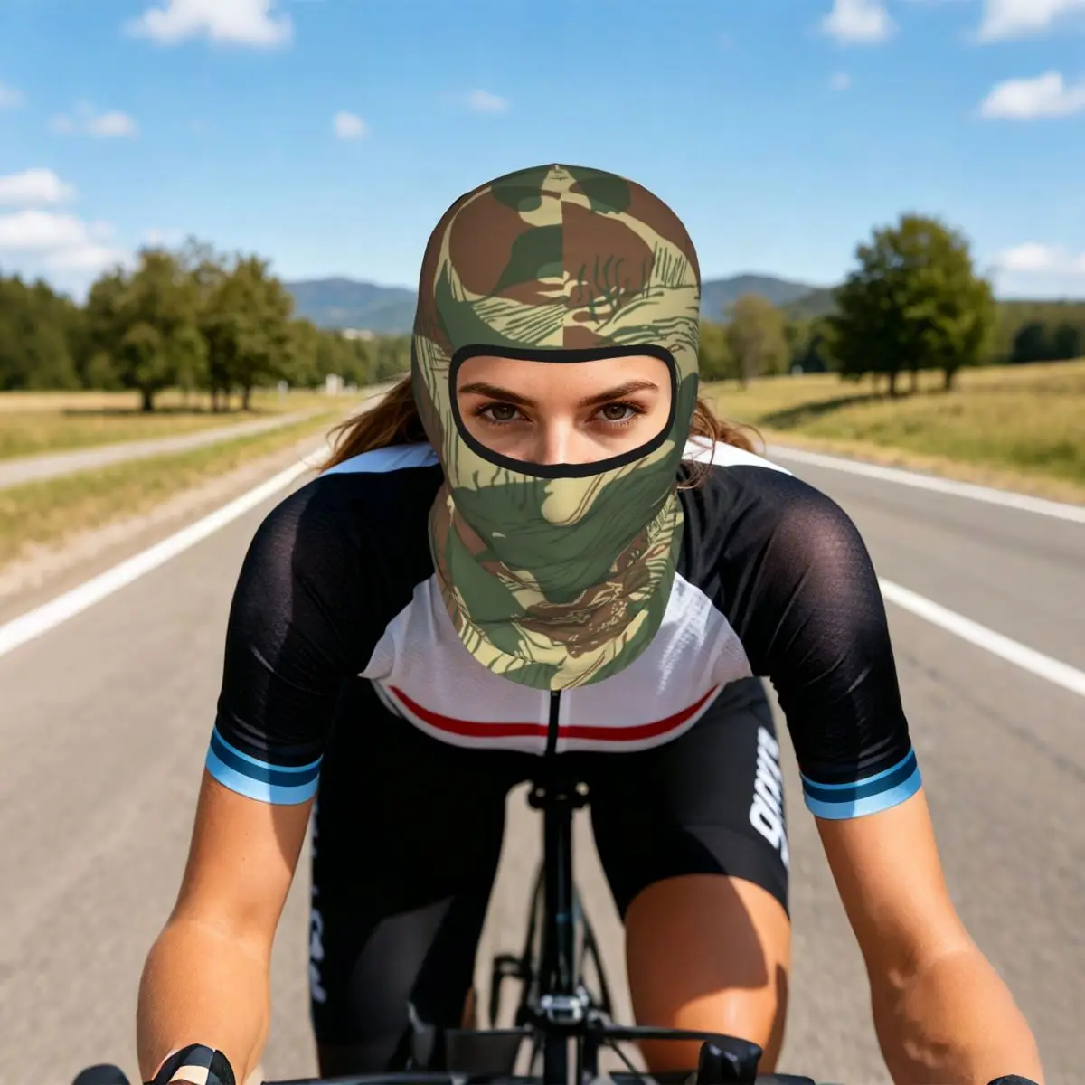 Rhodesian Brush Stroke Camouflage Breathable Thin Balaclava Full Face Mask Sun Protection Neck Gaiter For Motorcycle Fishing