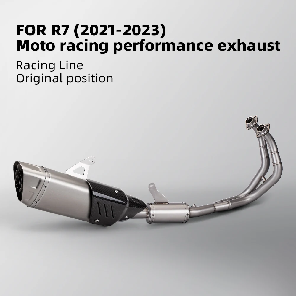 For YAMAHA R7 2021-2023 Motorcycle Exhaust System Escape Slip On Front Tube Link Pipe Connect Original