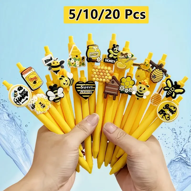 

5/10/20pcs Bee Pen Inspirational Neutral Pen Loose, Motivating Employee Gift, Bee Enthusiasts Thank You Gift