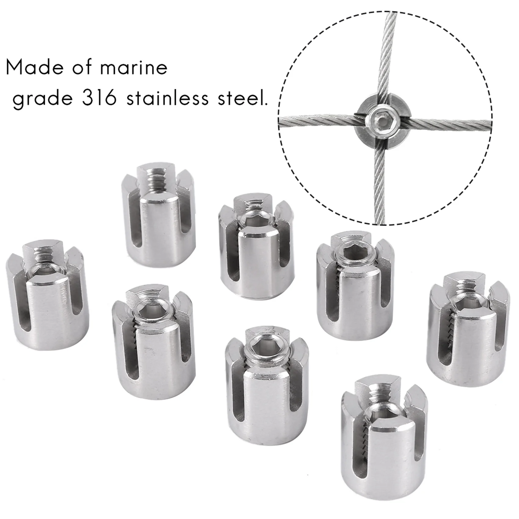 حبل من أسلاك الفولاذ المقاوم للصدأ ، تعريشة جدارية خضراء ، مقطع ، 3 ، 8 من حيث التركيب