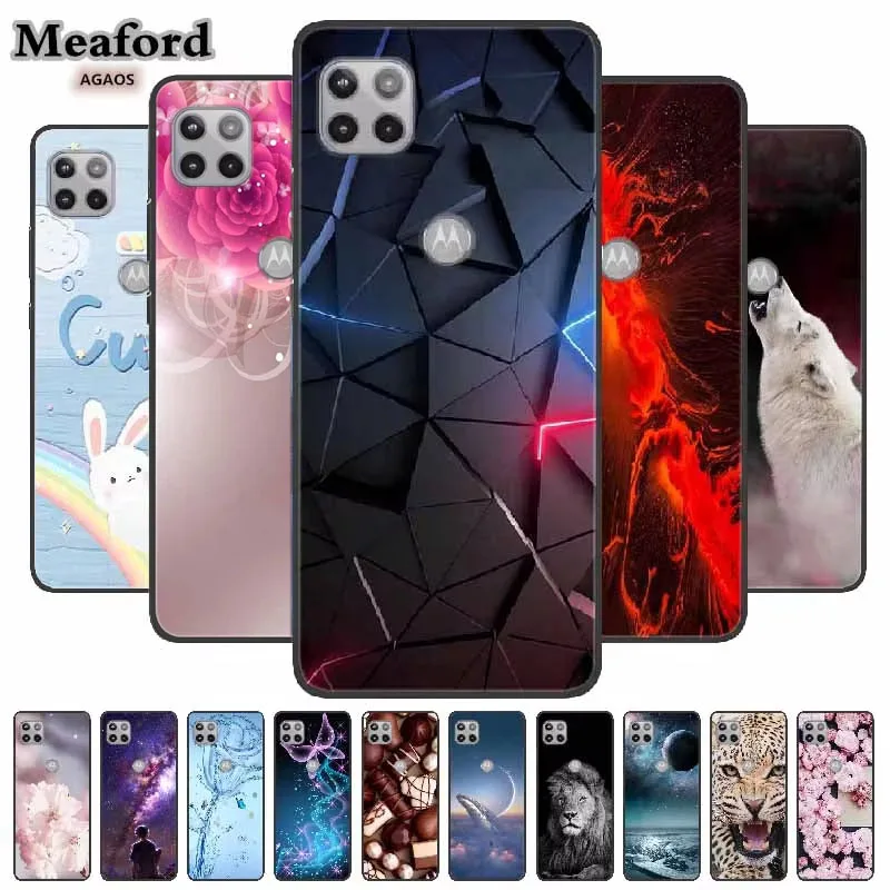 Para Moto One 5G Ace Funda de 6,7 "Silicona suave TPU Funda de teléfono para Motorola One 5G Ace Funda protectora para One 5 G ace Funda