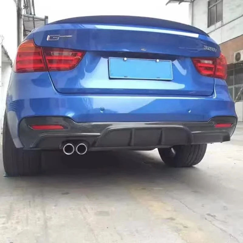 Complete OEM Facelift Conversion & Custom Build3 Series GT F34 320i Rear Diffuser Single Side Double Exit True Carbon Fiber For