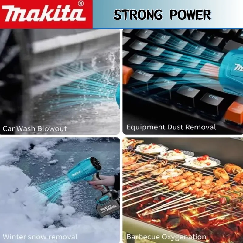 Makita 18V 30000 RPM Gewelddadige Blower Turbo Jet Fan Elektrische Air Duster Windsnelheid Turbo Oplaadbaar met Licht Auto Cleanin tool