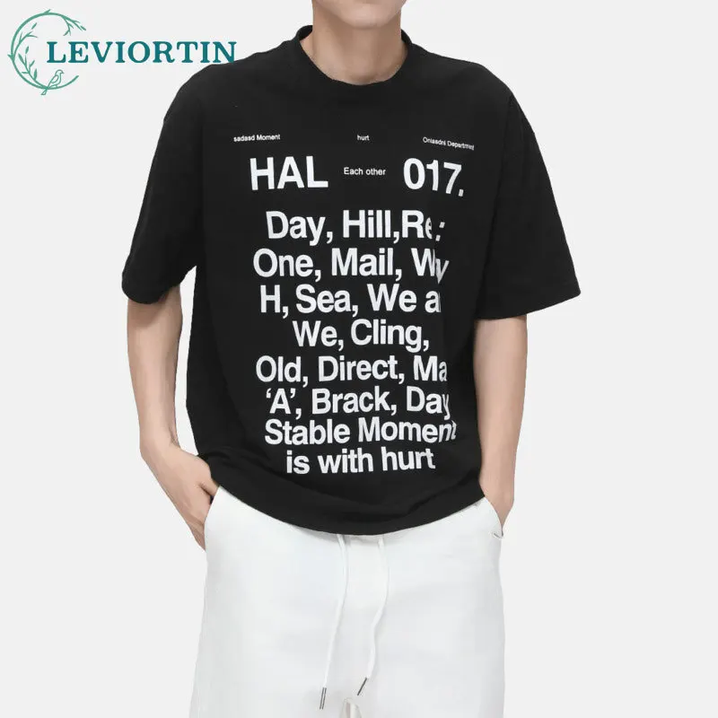 

Мужской летний модный американский буквенный принт с круглым вырезом, универсальный модный свободный и дышащий повседневный топ с короткими рукавами