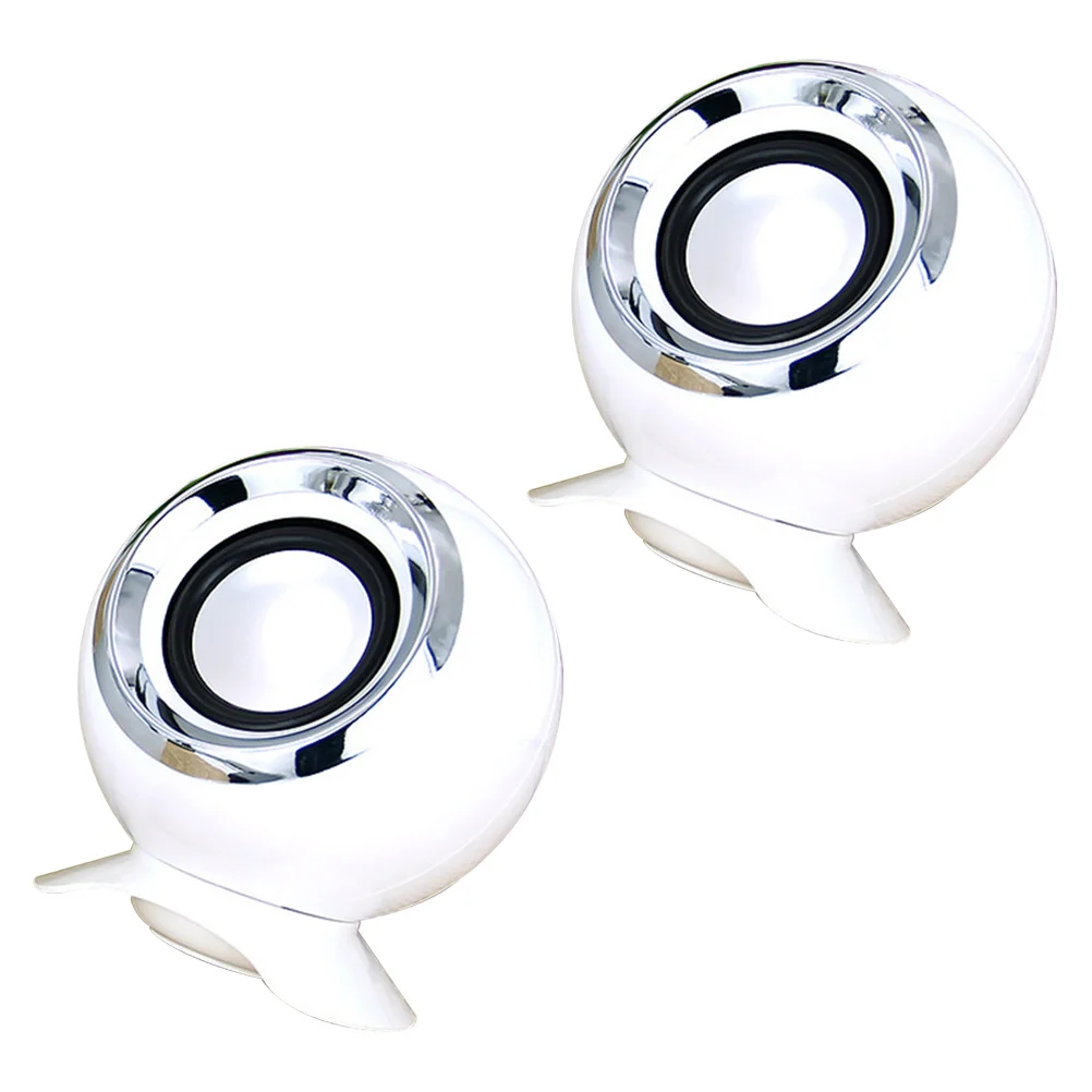 

2Pcs USB Computer Speakers Mini High Volume Clear Sound Portable Stylish Compact Speakers for Office Home Use Creative Speaker