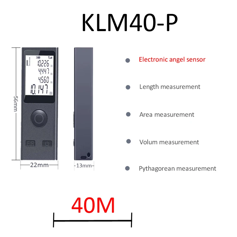 Kinlopto Mini Laser Rangefinder  Portable  Laser Distance Meter USB Charger High Precision Measurement Rechargeable Pocket LDM