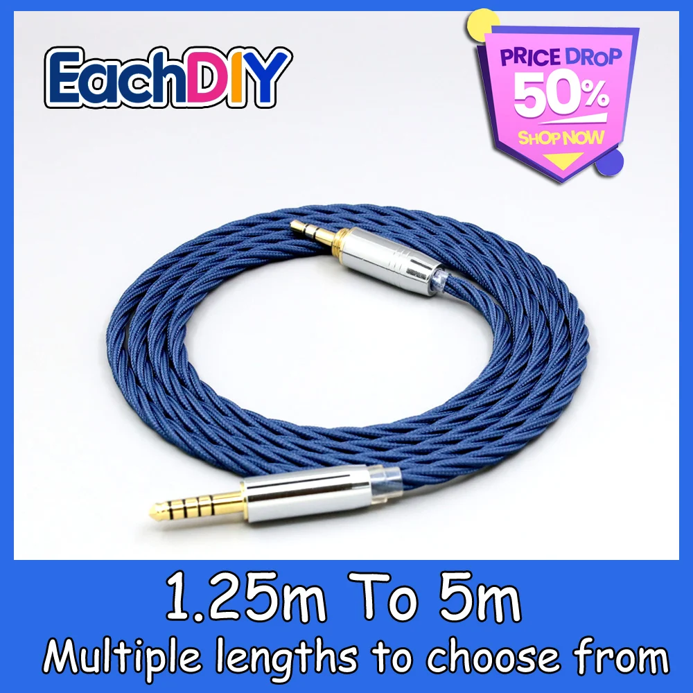 99% Pure Silver OCC Graphene Full Sleeved Earphone Cable For Ultrasone 900 Pro 2900 Screw Headphone Lock LN008578