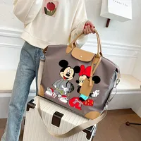 Minnie Mickey Mouse Travel Bags Women's Carry on Luggage Anime Movie Character Pattern Watertight Large Capacity Handbag Gifts