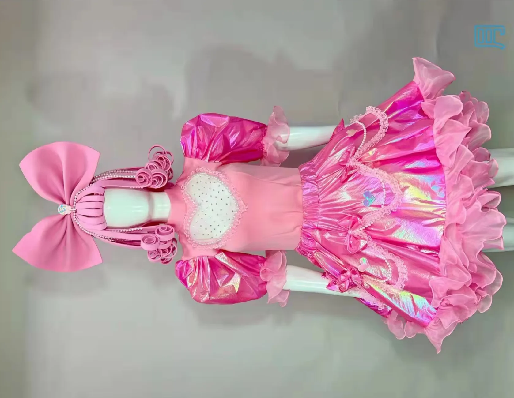 

Розовое боди с пышными рукавами, платье-пачка, прекрасный костюм для косплея, одежда для ролевых игр для взрослых, одежда для выступлений, танцовщицы, певицы, сценическая одежда