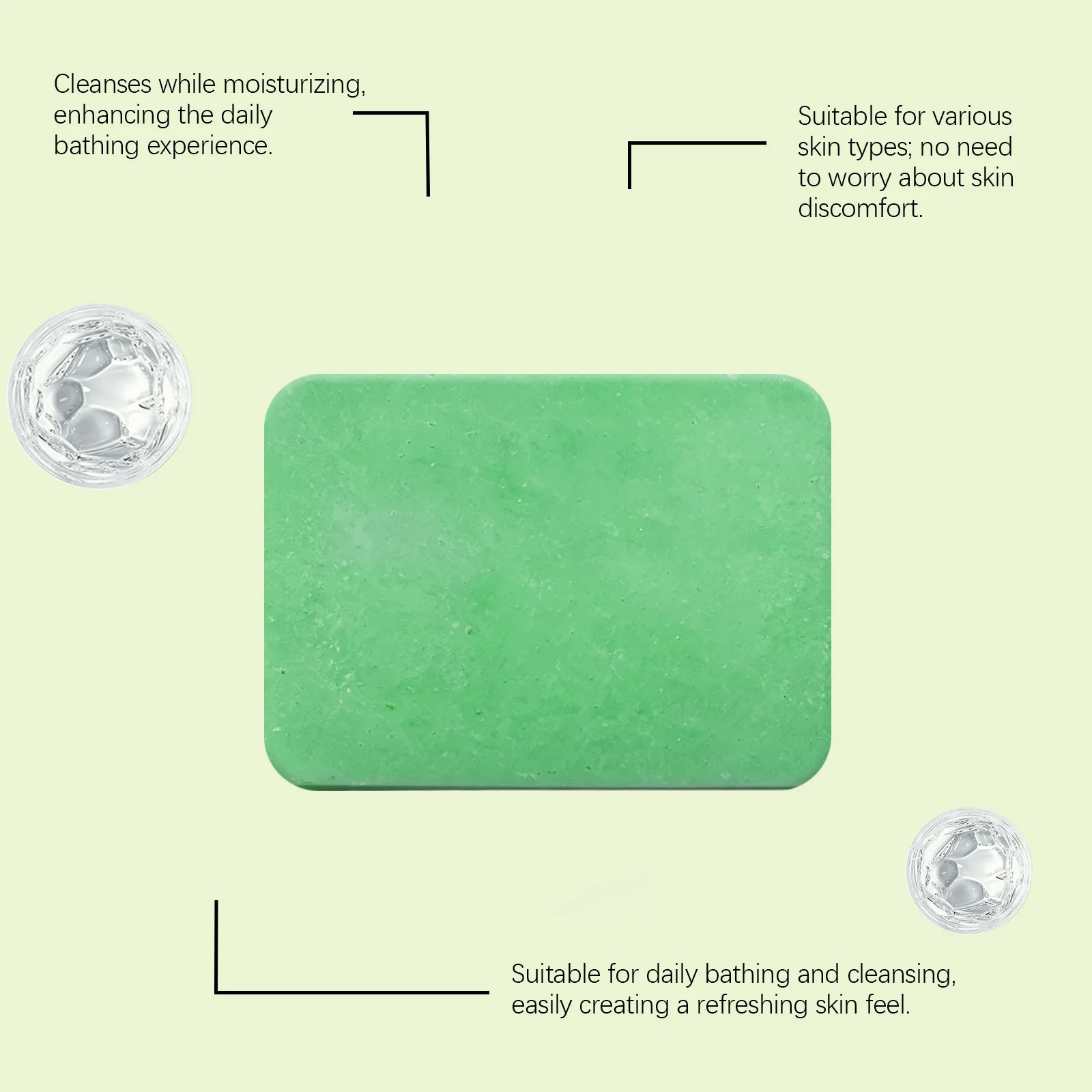 100G Tea Tree Bathing Soap Bar Gentle Cleaning Pores Moisturizing Remove Dead Skin Enhance Smoothness Soothing Refreshing Soap