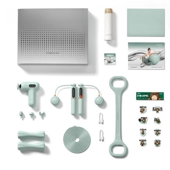 

Light Sports Gift Box Set Skipping Rope Rally Fascia Gun Dumbbell Household