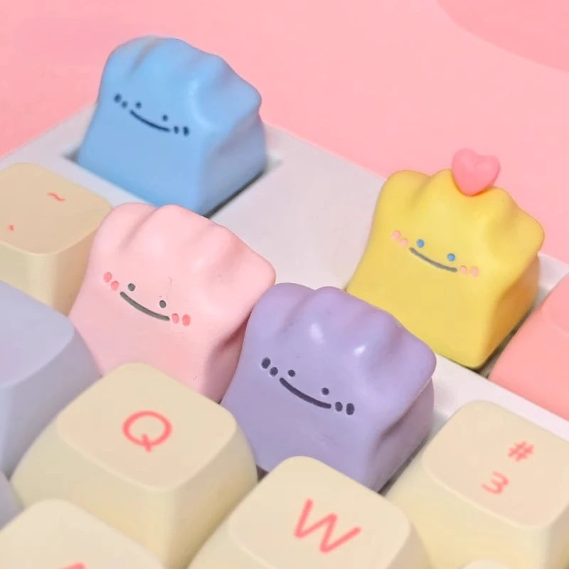 

MiFuny Cartoon Cat Keycap 3D Personality Cute Keyboard Caps Kawaii Pink Key Caps for Mechanical Keyboard Accessories MX Switch