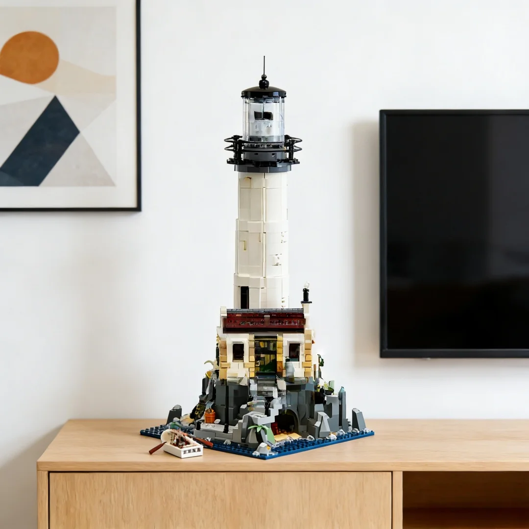 

Collectible lighthouse assembling building blocks, home furnishing, coastal style decoration, holiday gifts and the first choice