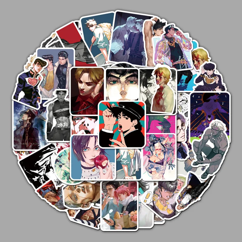 

53/30/10 шт. Giorno Giovanna Jonathan Jostar Kujo Jotaro мультяшные наклейки скейтборд водостойкие декоративные наклейки для мобильных телефонов