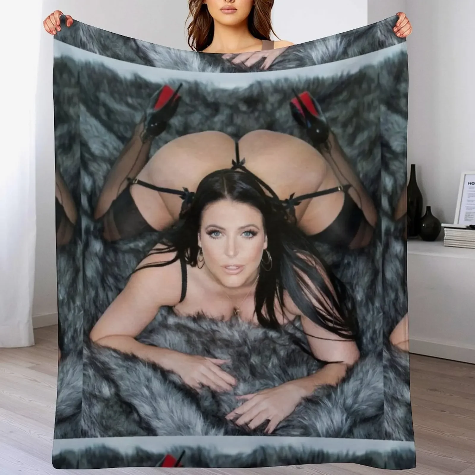 Angela White tiene un bonito culo manta ideas de regalos de San Valentín mantas para cama térmicas de verano para mantas de viaje
